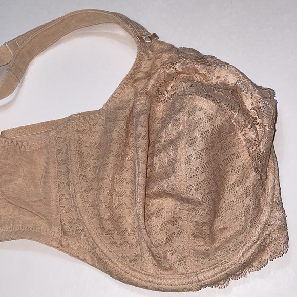 38GG 38J Panache Houndstooth Lace Underwire Bra No padding Semi-Sheer Check Copy - Picture 6 of 16